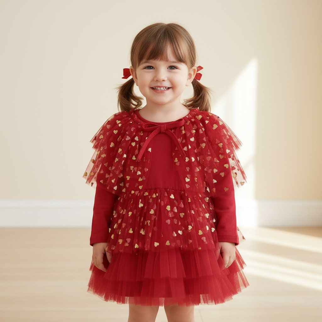 Vestido de bebé para el día de San Valentín