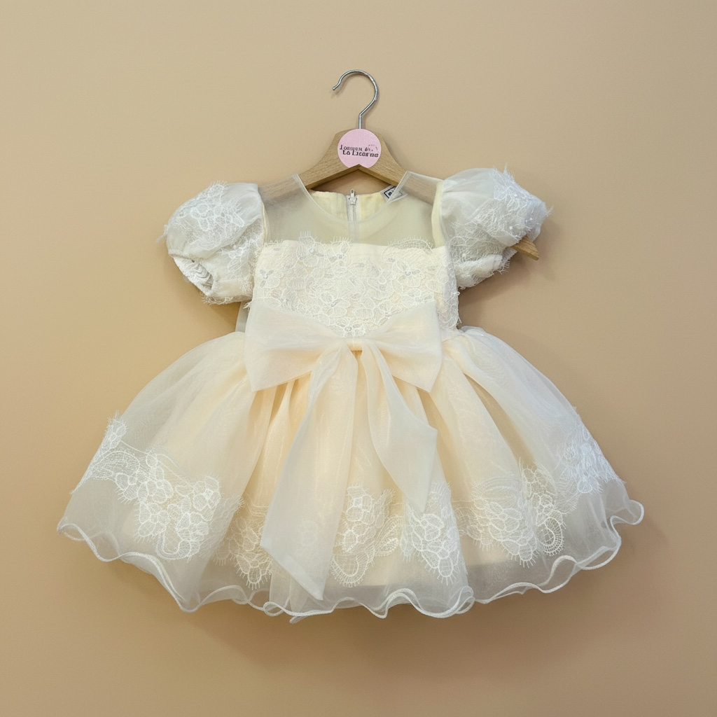 Robe cérémonie bébé manche bouffante