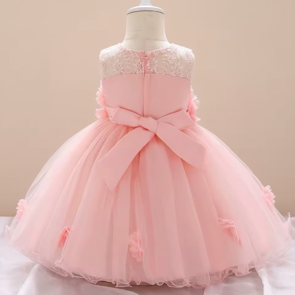 Robe Bébé BEBE En Dentelle Blush – Dos Ouvert, Taille Petit 6, Neuve Avec étiquettes