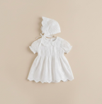 Barboteuse bébé blanc baptême