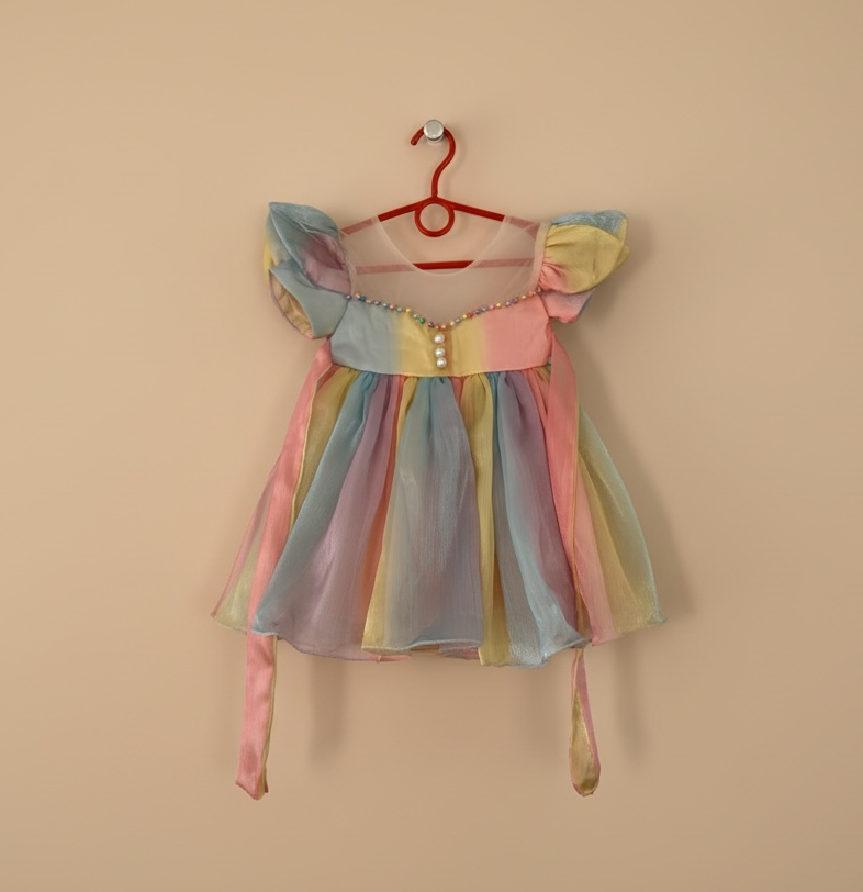 Robe arc-en-ciel enfant fille Lola