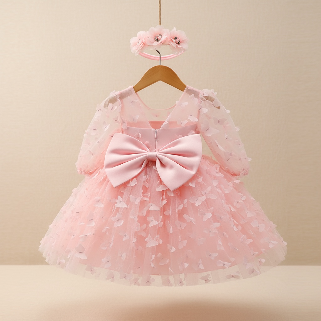 Vestido de mariposa para bebé niña