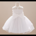 Robe de mariée bébé fille au bustier fleuri