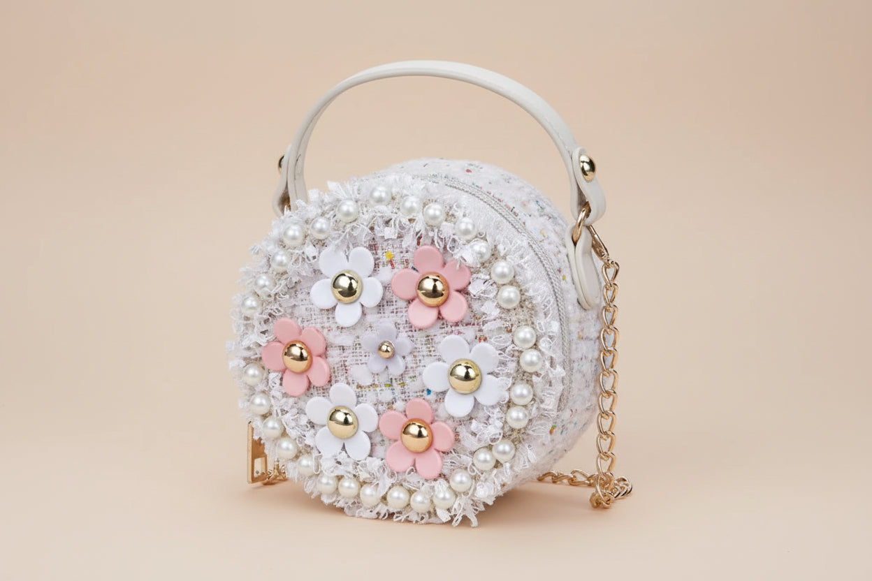 Sac à main fillette Bohème à fleurs