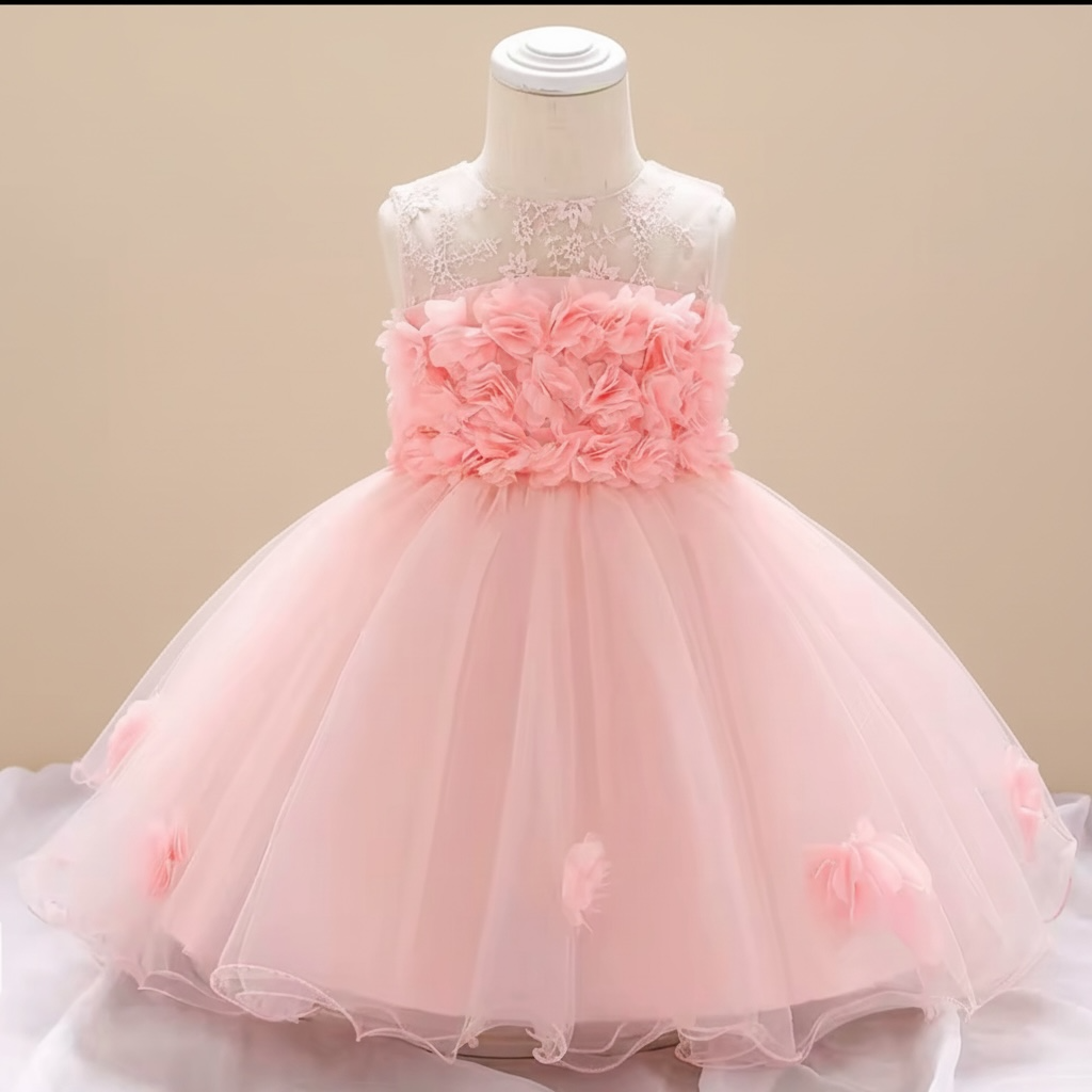 Robe bébé demoiselle d'honneur rose
