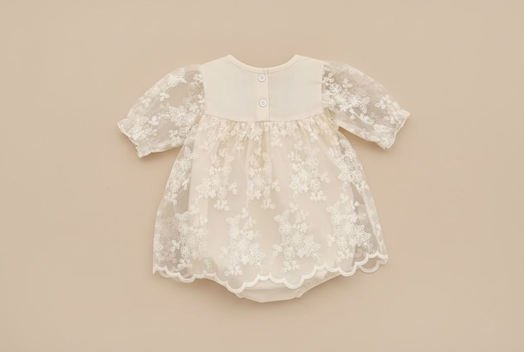 Barboteuse bébé pour baptême Milana