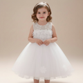 Robe de mariée bébé fille au bustier fleuri