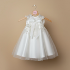 Robe baptême bébé fille ivoire