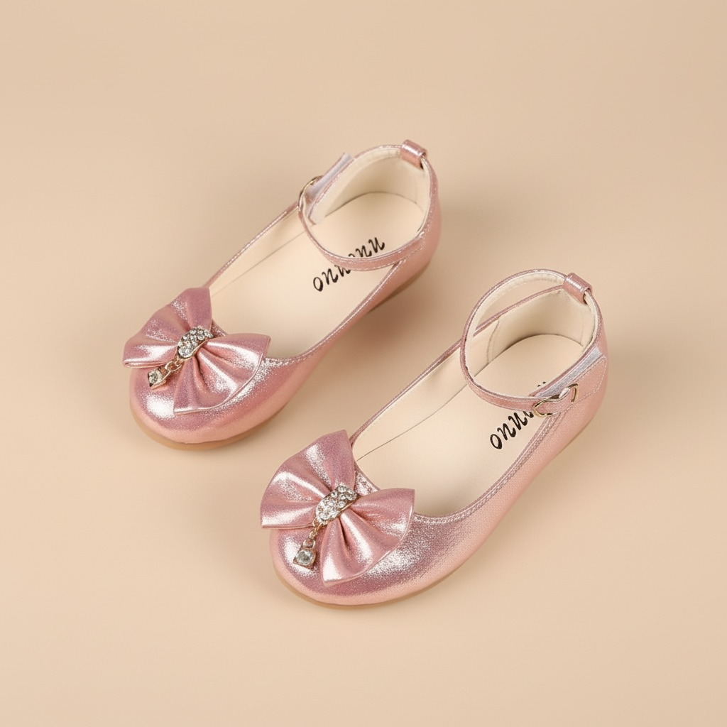 Ballerine bébé fille brillant rose