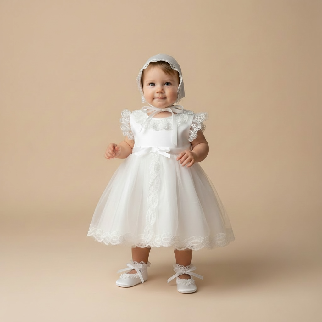 Robe baptême blanc Magnifique