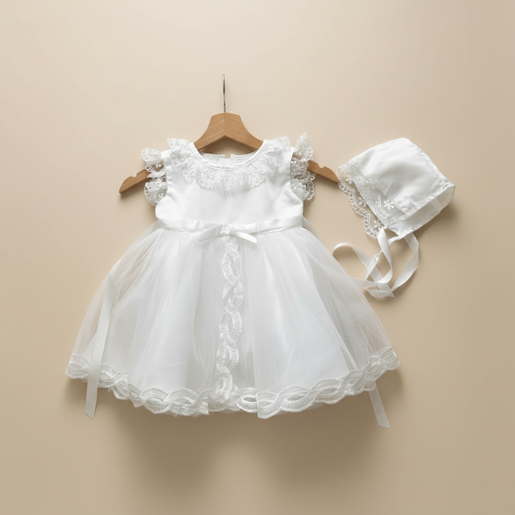 Robe baptême blanc Magnifique