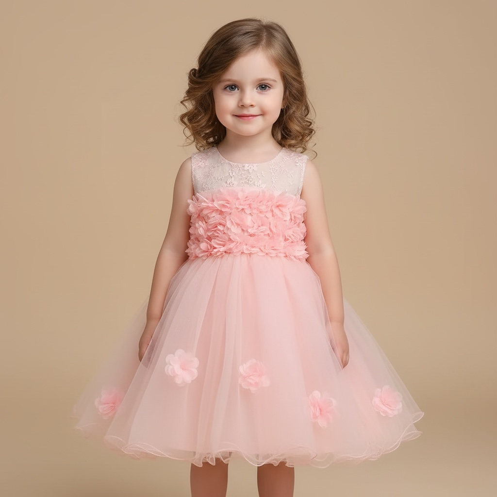 Robe bébé demoiselle d'honneur rose