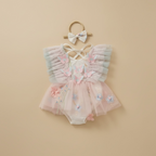 Barboteuse bébé anniversaire papillon