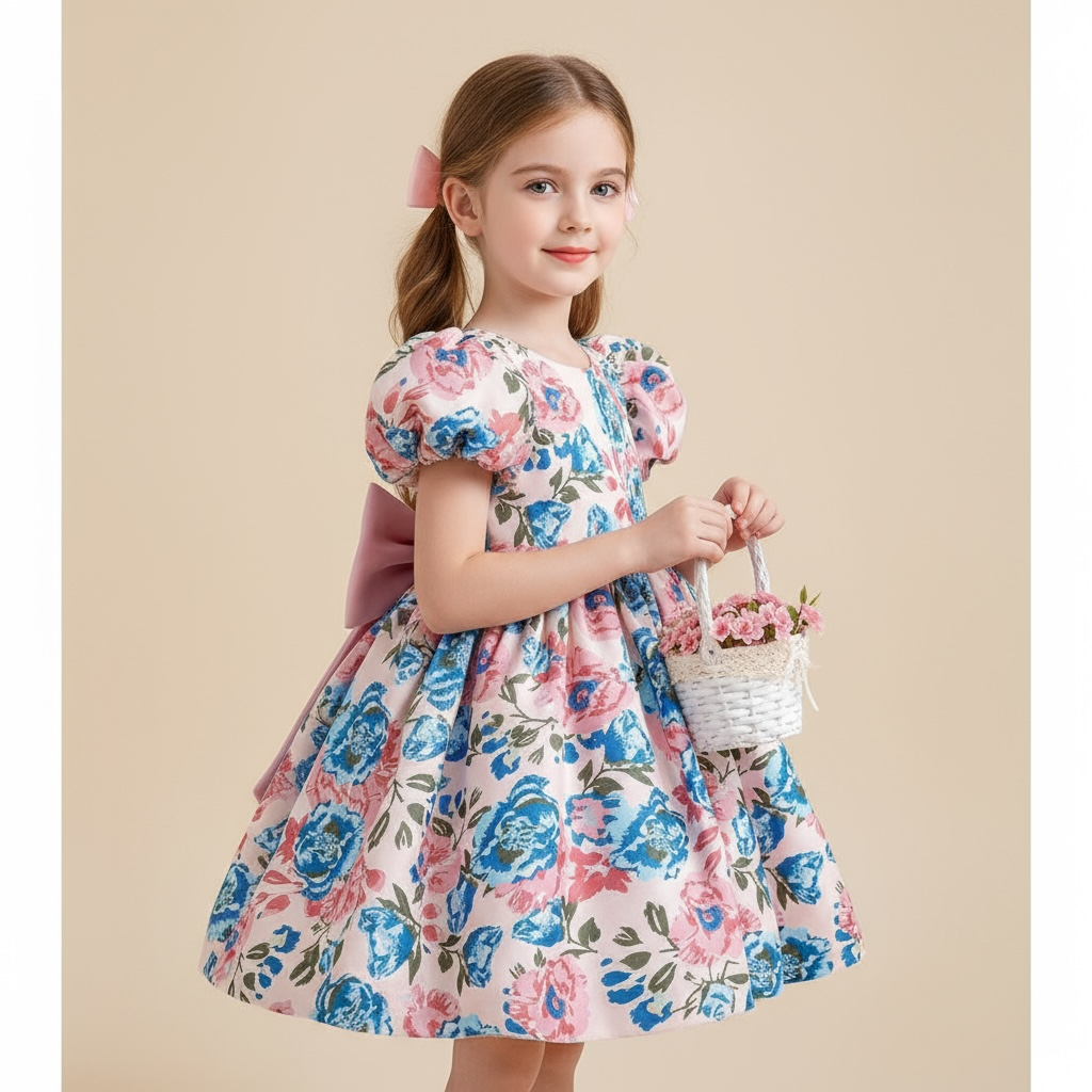 Vestido floral infantil Viky 