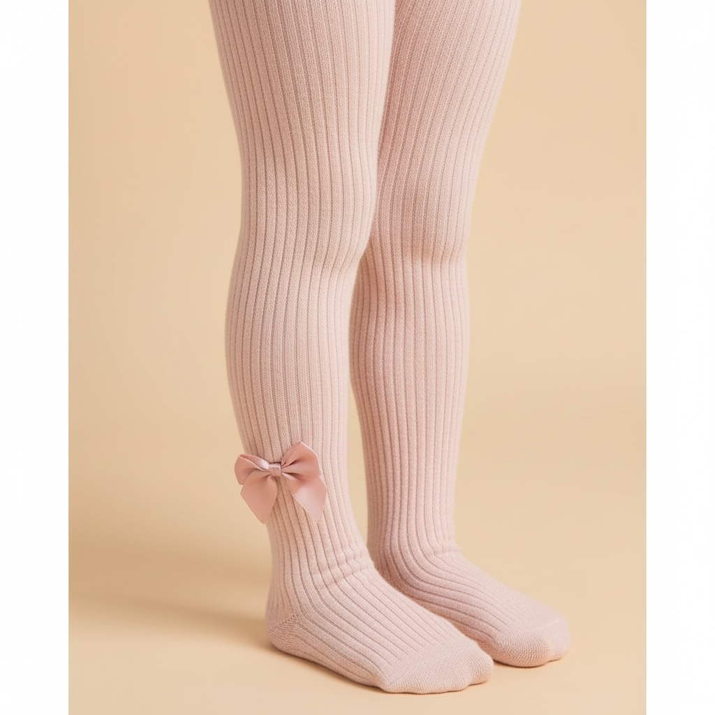 Collant nœud papillon clair