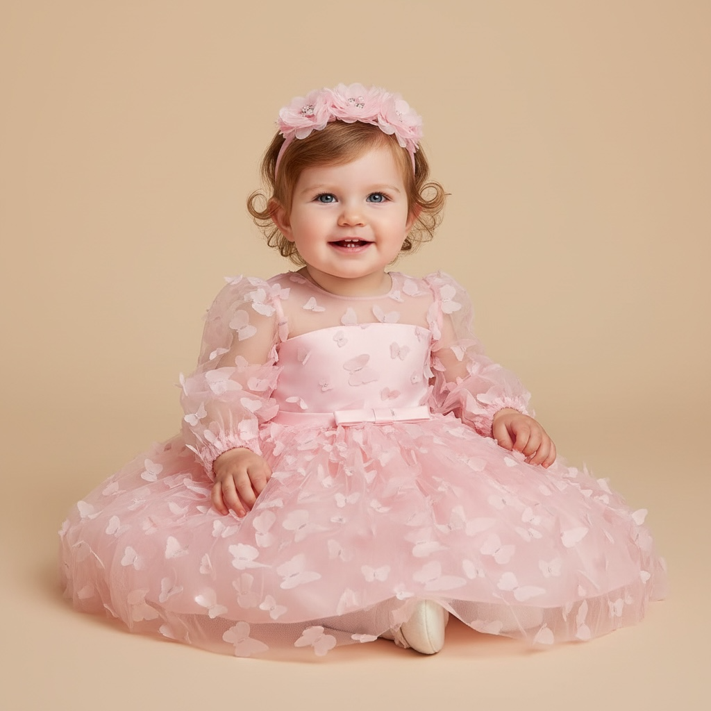 Robe bébé fille papillon