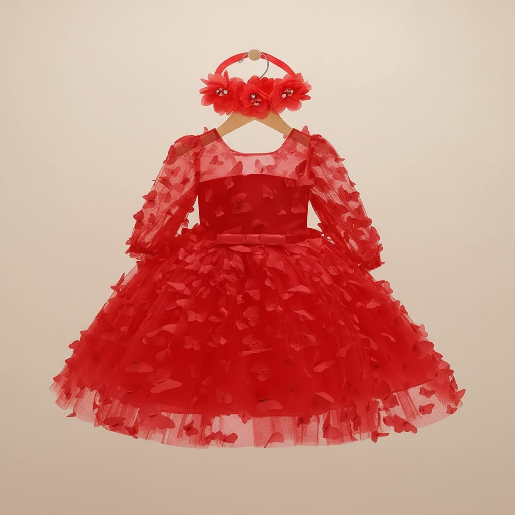 Robe bébé fille papillon