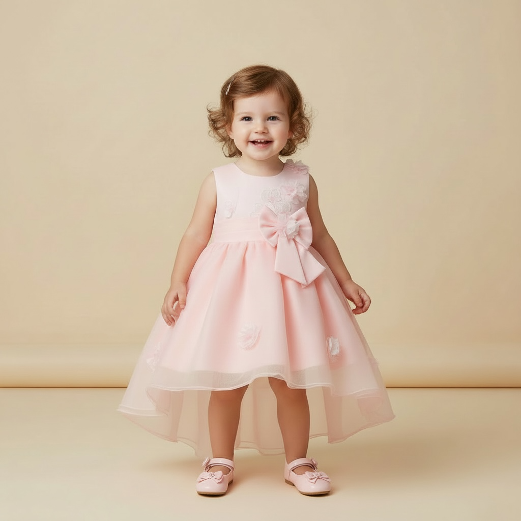 Robe rose bébé cérémonie