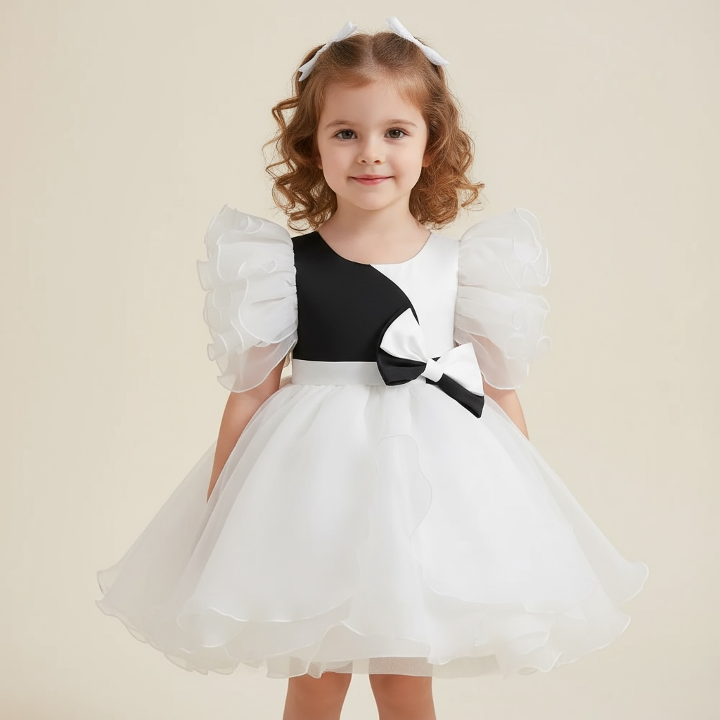 Disfraz infantil de Halloween en blanco y negro