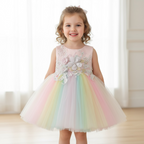 Vestito da compleanno arcobaleno 