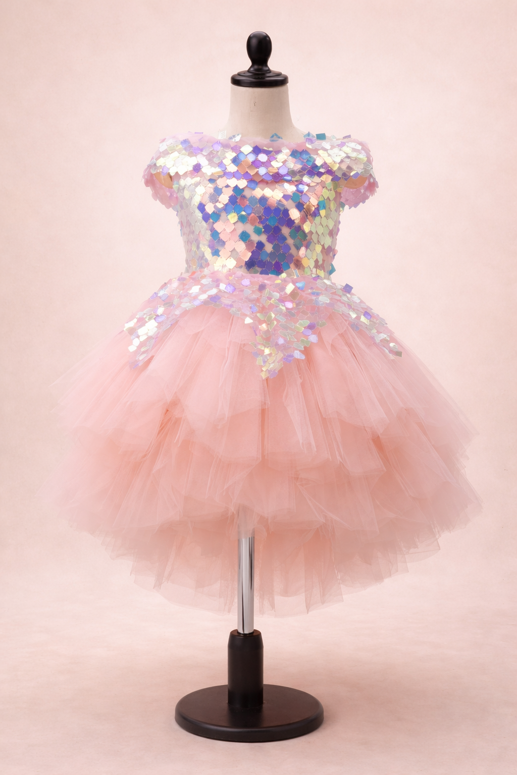 Robe anniversaire enfant rose bonbon
