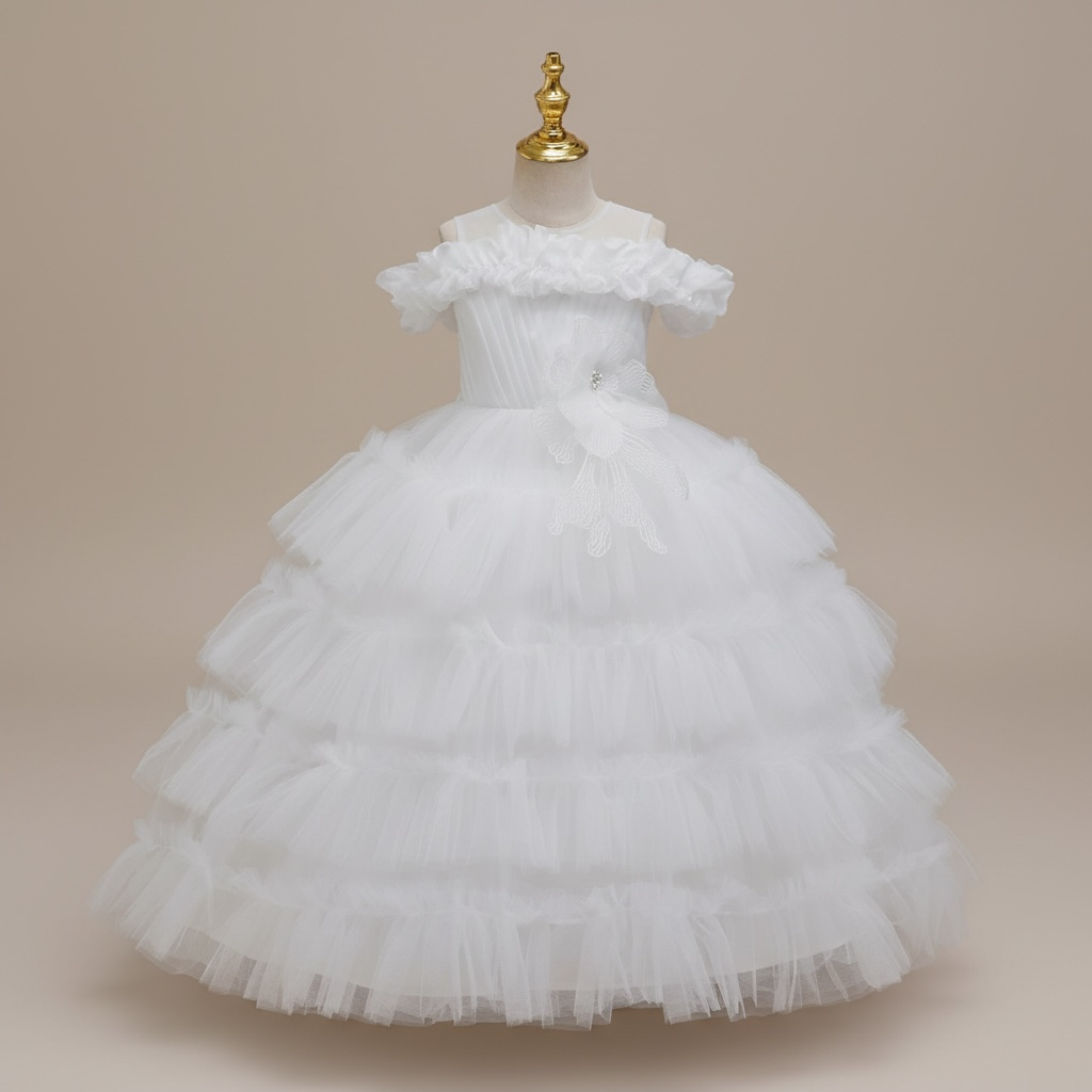Robe de cérémonie fille - Luxe froufrou