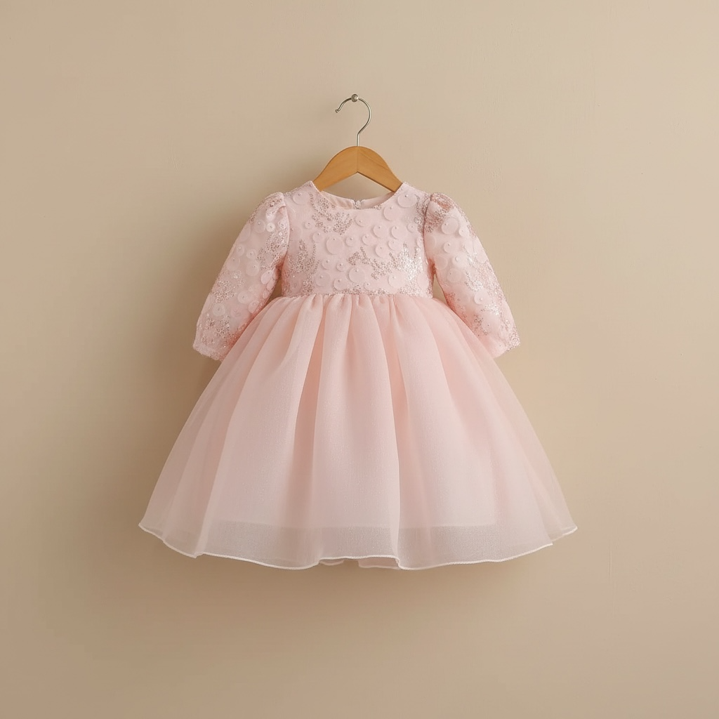 Vestito rosa per il compleanno della bambina