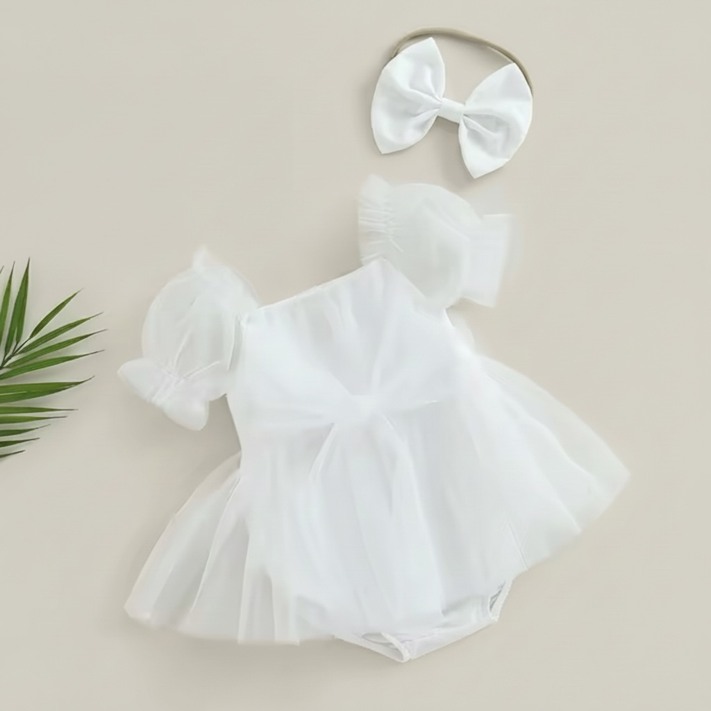 Barboteuse bébé en tulle