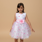 Robe princesse bébé - Fleur Rose