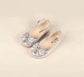 Ballerine bébé fille brillant argent