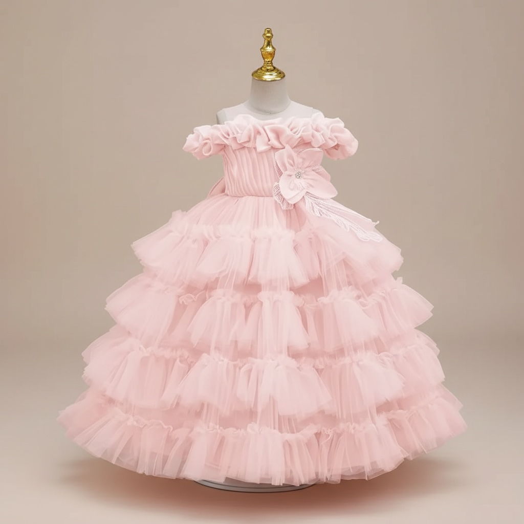 Robe de cérémonie fille - Luxe froufrou