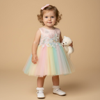 Vestito da compleanno arcobaleno 