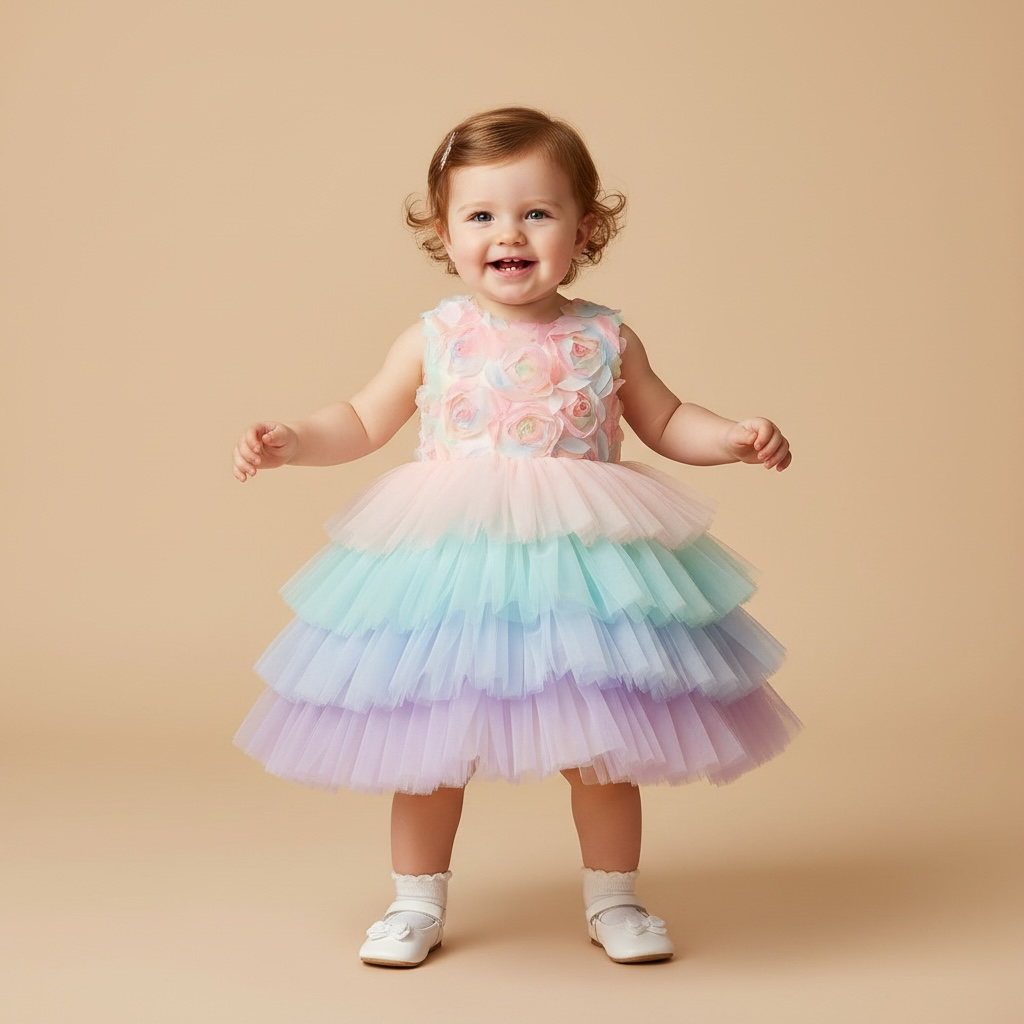Robe bébé Licorne arc-en-ciel