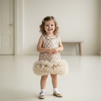 Abito da cerimonia per bambini con volant e paillettes