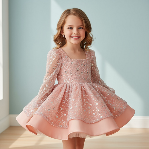 Robe princesse fille Daisy rose - L'univers de la licorne
