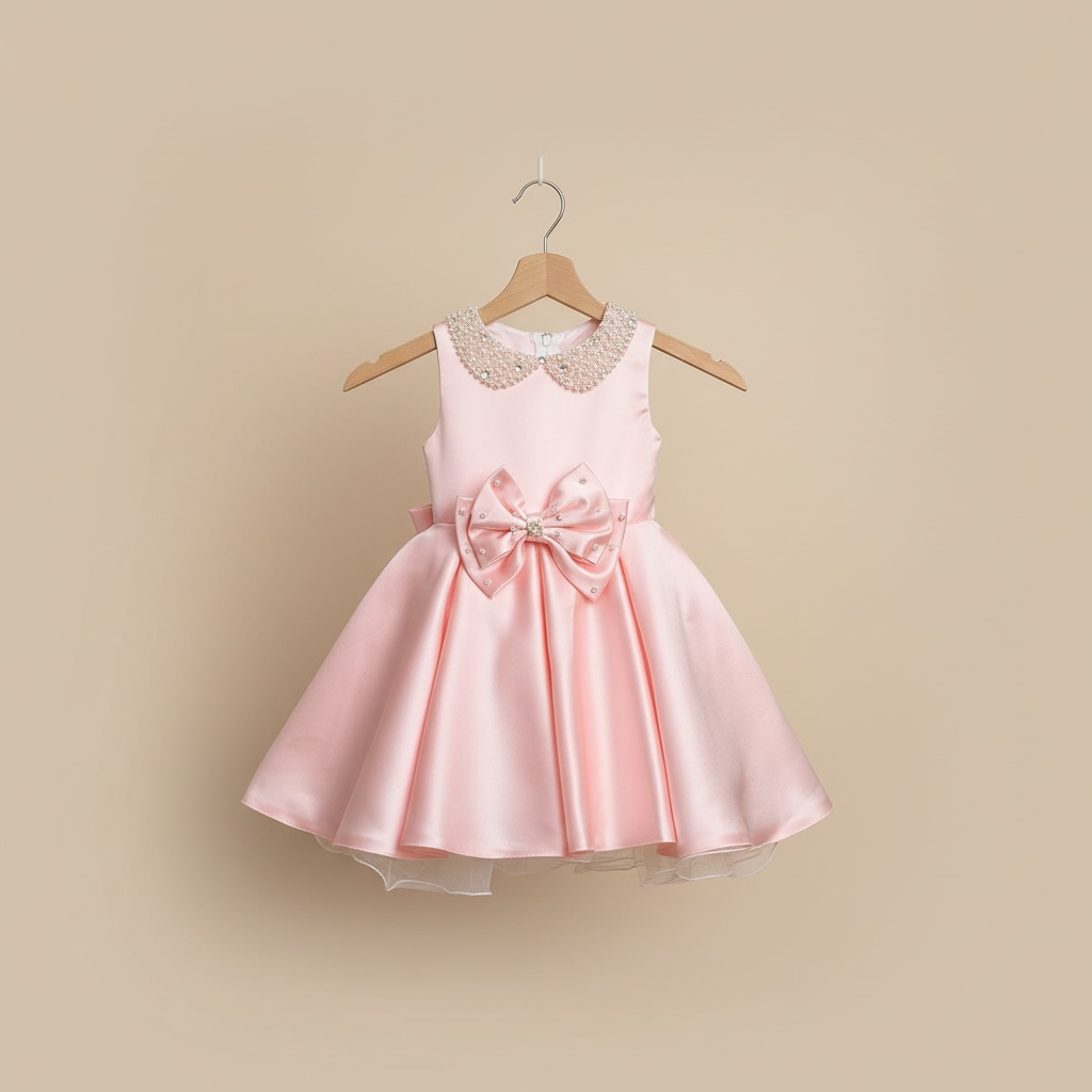 Robe princesse baptême bébé fille - Rose