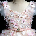 Vestido de gala floral de lujo para niñas