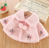 Petit manteau avec de petites fleurs rose