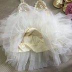 Abito da cerimonia per bambini con fiori e volant