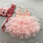 Abito da cerimonia per bambini con fiori e volant