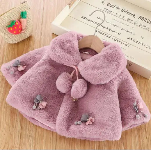 Petit manteau avec de petites fleurs violet