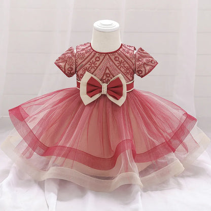 Robe bébé fille de Noël rouge