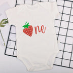 Ensemble anniversaire bébé "one" fraise
