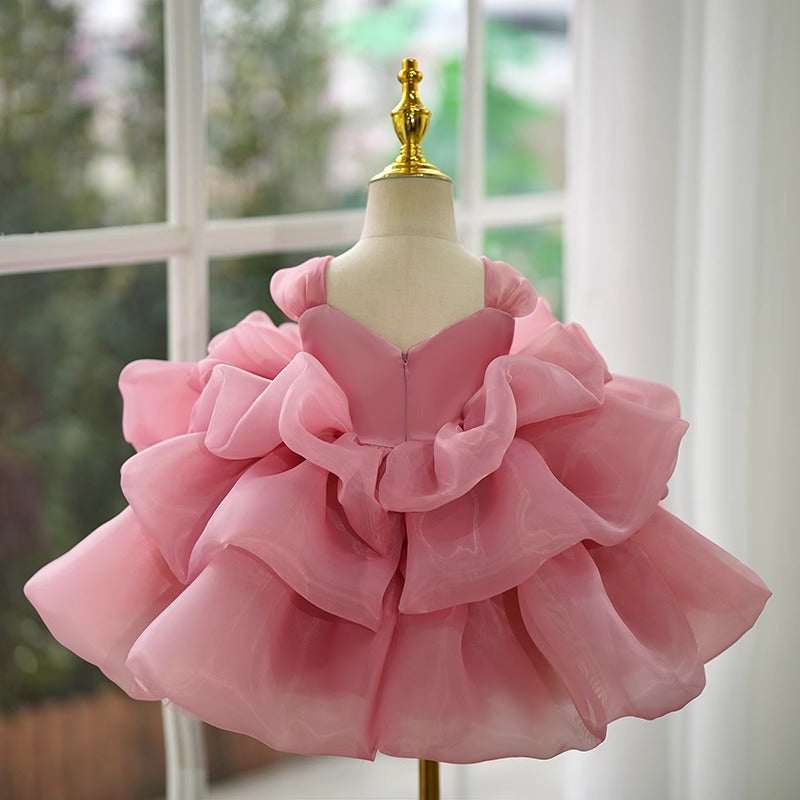 Robe enfant cérémonie Framboise