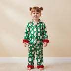pyjama de noël père noël vert enfant