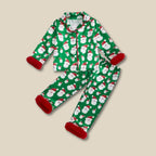Pyjama de Noel aux motifs de père noel vertt