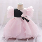 Robe Halloween enfant fille noir et rose