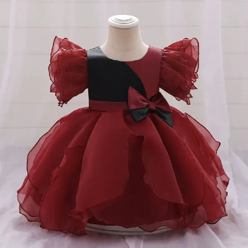 Robe Halloween enfant fille rouge et noir