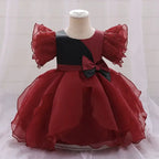 Robe Halloween enfant fille rouge et noir