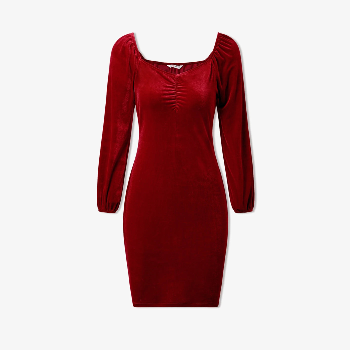 Robe mère fille en velours rouge assortie, élégante et chic pour les fêtes de fin d’année